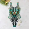Nuevo traje de baño cruzado para mujer 2025 versión estampado de mariposas bikini de una pieza