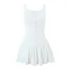 Ins Moda Europeia e Americana Transfronteiriça 2026 Novo Estilo Moda Amazon Atacado Vestido Feminino Sem Mangas de Renda Costas Abertas