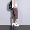 Pantalones Cortos Casuales de Hielo de Seda Rayados Transpirables de Moda Simples Cómodos para Hombre Verano 2025 Tendencia al por Mayor