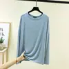 Camiseta de Manga Longa em Modal para Mulheres, Novo Estilo de Verão, Solta Plus Size, Camisa de Proteção Solar Asa de Morcego, Casual, Estilosa, Top Versátil