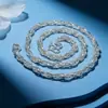 Cadena Retorcida Cuadrada Onda de Plata Pura S990 Plata de Ley Collar con Patrón de Onda para Mujer Cadena Sencilla Lisa Cadena para el Cuello Collar de Plata para Clavícula