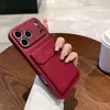 Adecuado para Funda de Teléfono iPhone 17 Pro Max, Cuero Liso Patrón Lichi Soporte con Ranura para Tarjetas, Cubierta Anti-Caída Apple 16 Transfronteriza 15