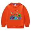 Primavera e outono de 2023 estilo coreano de desenho animado nova roupa infantil pequena e média suéter de gola redonda infantil manga longa algodão top para bebês masculino e feminino