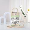 Chengdu Panda Vovô Panda Fofo Bolsa de Panda Bolsa de Tricô Bolsa de Mão Bolsa de Palha Versátil Bolsa de Presente de Mão