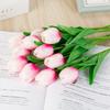 Tulipán de simulación, tacto PU, ramo de boda, decoración de flores artificiales para el hogar, accesorios de construcción, mini tulipán sosteniendo flor