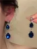 Pendientes Irregulares de Plata con Aguja de Plata y Diamantes Completos Estilo Europeo y Americano, Diseño Exquisito y Lujoso, Pendientes Versátiles de Moda de Nicho con un Toque Elegante