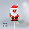 Decoración Pastel Navideño 2025 Moño Campana Enchufe Árbol de Navidad de los Deseos Estrella de Cinco Puntas Vela Decoración para Hornear