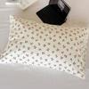 Funda de almohada de algodón a rayas y cuadros estilo blogger para Ins, pieza individual 48 cm x 74 cm, algodón lavado, funda de almohada de producto único