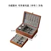 Caja de Almacenamiento de Joyería de Madera Maciza de Nogal Negro Caja de Joyería Retro de Madera Exquisita para Anillos, Pendientes, Collares, Pulseras