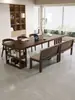 Escritorio Librero Grande de Madera Maciza Mesa Larga con Cajones para Retirar la Sala de Estar Mesa de Estudio para el Hogar Mesa de Comedor Banco de Trabajo Estilo Chino
