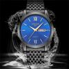 Productos de fábrica Aorui productos genuinos reloj de hombre negocio doble calendario ocio moda clásico reloj de pulsera con banda de acero para hombre no mecánico