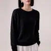 Nueva camiseta de punto de manga corta con cuello redondo, diseño hueco de terciopelo Andy para mujer, capa base versátil, otoño e invierno