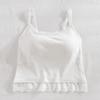 Nova Camisola de Renda Outonal com Bojo para Mulheres, Roupa Íntima de Verão, Roupa Externa, Alças Finas, Belo Costas, Sutiã de Copas Fixas