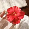 Presilha de Cabelo Floral Puramente Desejável, Grampo de Cabelo Estilo Férias na Praia, Presilha Atmosférica para Franja, Presilha Lateral de Orquídea Borboleta Estilo Doce