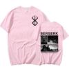 Moda Hombre Berserk Guts Top Camiseta de Algodón Manga Espadachín