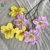 3 Cabezas Tulipanes Impresos, Lirios de Día, Arcos de Boda, Flores Falsas, Accesorios de Fotografía, Ramos Artificiales