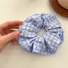 Tela Amor Cuadros Niña Anillo para el Cabello Intestino Grueso Sentido de Alta Gama Cuerda para el Cabello Bola Dulce Cuerda para el Cabello Cola de Durazno Accesorios para el Cabello