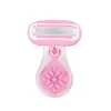 Navaja manual para mujer hecha a medida con cuchillas ultrafinas de cinco capas y mango corto para recortar el vello de las axilas