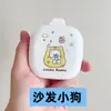 Nuevo Peine de Cojín de Aire, Peine Plegable Cuadrado con Espejo, Lindo Peine de Bolsa de Aire Integrada de Conejito, Peine de Masaje Portátil Mini