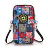 Nova bolsa de celular respirável de nylon simples com zíper de três camadas bolsa de mão casual colorida para atividades ao ar livre entrega em peça única