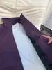 Chamarra bomber estilo americano morada, chaqueta de béisbol de invierno engrosada para hombre, prenda exterior de corte limpio
