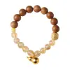 Diseño Original Desplazado Torre Amarilla de Sándalo Laoshan Calabaza de Cristal Pulsera de Cristal Multi-Tesoro Retro Pulsera de Joyería para Hombres y Mujeres Venta al por Mayor
