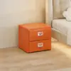 Mesita de Noche de Plástico Retro de Múltiples Cajones para Dormitorio, Gabinete Multifuncional para Almacenamiento de Joyas Dopamina para Habitación de Alquiler