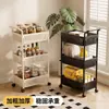 Estante de almacenamiento pequeño con ruedas, estante de almacenamiento multicapa para snacks y libros de dormitorio, cocina y baño, estante de almacenamiento estrecho móvil