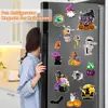 Pegatinas para Coche de Crucero de Halloween, Pegatinas Magnéticas, Pegatinas Decorativas de Dibujos Animados, Pegatinas para Fiesta, Pegatinas Festivas, Pegatinas de Fiesta para Refrigerador