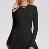 Roupa de Yoga Outono e Inverno Manga Longa Feminina T-shirt Fitness com Sensação de Pele Segunda Pele Treinamento Pilates Emagrecimento Corrida Top Esportivo