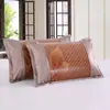 Funda de almohada de bambú funda de almohada fresca funda de almohada redonda de bambú funda de almohada de estera de ratán funda de almohada cómoda para almohada funda de almohada de seda de bambú carbonizado