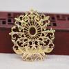 Yiwu Gold Ray color dorado chapado DIY metal flor zapatos de boda tocado horquilla hecha a mano accesorios B720