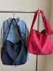 Bolsa Cruzada Casual Estilo Japonés de Gran Capacidad con Cierre de Cordón para Mujer 2025 Nueva Bolsa de Hombro Ligera Tipo Tote Bolsa para Viajes