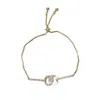 Pulseira de Verão Nova Moda Versátil com Cristais Incrustados, Encaixe e Extensão, Joia de Luxo Leve Personalizada com Design Simples