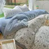 Set de cuatro piezas de algodón de grado A para maternidad e infantil, sábana para dormir desnudo, funda de edredón, gorro de cama, juego de tres piezas para dormitorio de estudiantes, estilo ins, juego de algodón puro