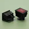 Interruptor de barco plano quadrado 16A KCD4 de dois pinos com indicador LED interruptor de alimentação interruptor basculante à prova de poeira