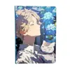 Novo Caderno Natsume Flores Azuis 16K Página Colorida Completa Diário de Mão Anime Desenho Animado Diário de Natsume