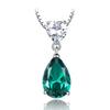 Collar con colgante de plata de ley 925 más vendido en Europa y América, cadena de circonitas de nano jade, collar de aniversario, adornos de plata sencillos de moda