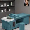Cama de Lavado con Circulación de Agua Estilo Tailandés Transfronteriza para Salones de Belleza, Cama Totalmente Reclinable para Belleza y Peluquería con Vapor y Temperatura Constante, Venta al por Mayor