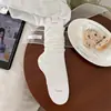 Calcetines de Baloncesto para Mujer Estilo 2026, Calentadores de Pierna Largos de Punto Liso Delgado con Borde Enrollado, Calcetines de Tubo Largo Holgados al por Mayor