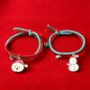 Pulsera navideña magnética roja y verde para enviar a novias a enviar a novios Nochebuena pequeños regalos banda para el cabello banda elástica cuerda para la cabeza