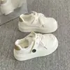 Zapatillas de Primavera 2026 de Alto Valor Estético con Suela Gruesa, Gato Lindo, Blancas Versátiles, Zapatos de Pan para Estudiantes para Mujer