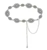 Cadena de Cintura de Caballo Blanco Estilo Bohemio para Mujer Falda Casual Cinturón Retro Súper Versátil Decoración de Cintura de Metal Ajustable Personalizada para Mujer