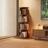 Estantería giratoria de 360 grados, ahorra espacio, estante independiente para libros ilustrados, diseño simple, adecuado para uso doméstico y estudiantil, fácil de mover y almacenar