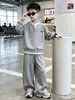 Conjunto Trendy Otoño para Niños Estilo Coreano 2026 Ropa Nueva Niños Niños Grandes Otoño Sudadera Casual Conjunto de Dos Piezas Niño