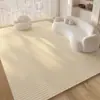 Tapete de sala completo em veludo estilo creme de alta qualidade, manta antiderrapante TPR para cabeceira de quarto, fácil de limpar, resistente a manchas, tapete para mesa de centro