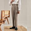 Pantalones Occidentales Pequeños Estilo Italiano Nápoles Otoño e Invierno Cintura Alta Rectos Pantalones Casuales de Negocios para Hombre Pantalones de Traje Dape de Alta Calidad