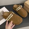Zapatos Birkenstock Casuales de Suela Gruesa, Medias Chanclas con Puntera, Nuevas Chanclas Birkenstock Deslizables Feas de Primavera y Verano 2025, Zapatos para Mujer