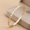 Pulseira digital romana oca europeia e americana feminina pulseira de moda coreana cor de aço titânio ouro joias por atacado