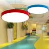 Lámpara de techo redonda de color arte de la danza aula de música clase de entrenamiento lámparas instituciones educativas para niños araña creativa